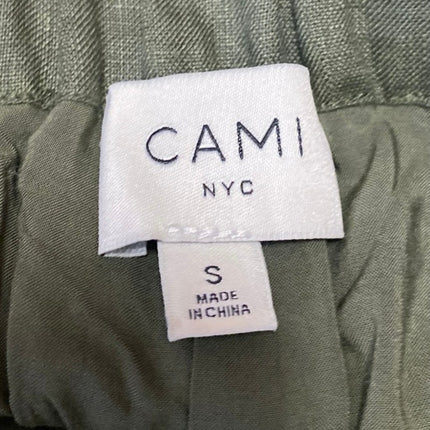 CAMI NYC Women's Green High Waisted Pleated Straight Mini Casual Shorts Size S