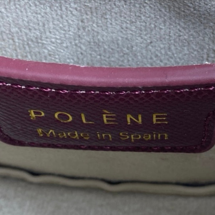 Polene Numero Dix Purple Leather 2-Way Crossbody Shoulder Crescent Handbag OS