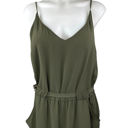 Atmosphere Green Sleeveless Cami Camisole Belted Straight Leg Romper Jumpsuit 12