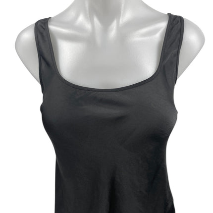 Aritzia Wilfred Black Silk Satin Sleeveless Cami Mini Fit & Flare Tank Dress S
