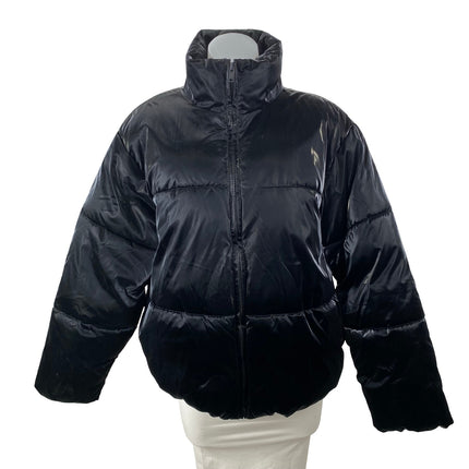 A New Day Women's Black Water Resistant Long Sleeve Full Zip Puffer Jacket Sz M