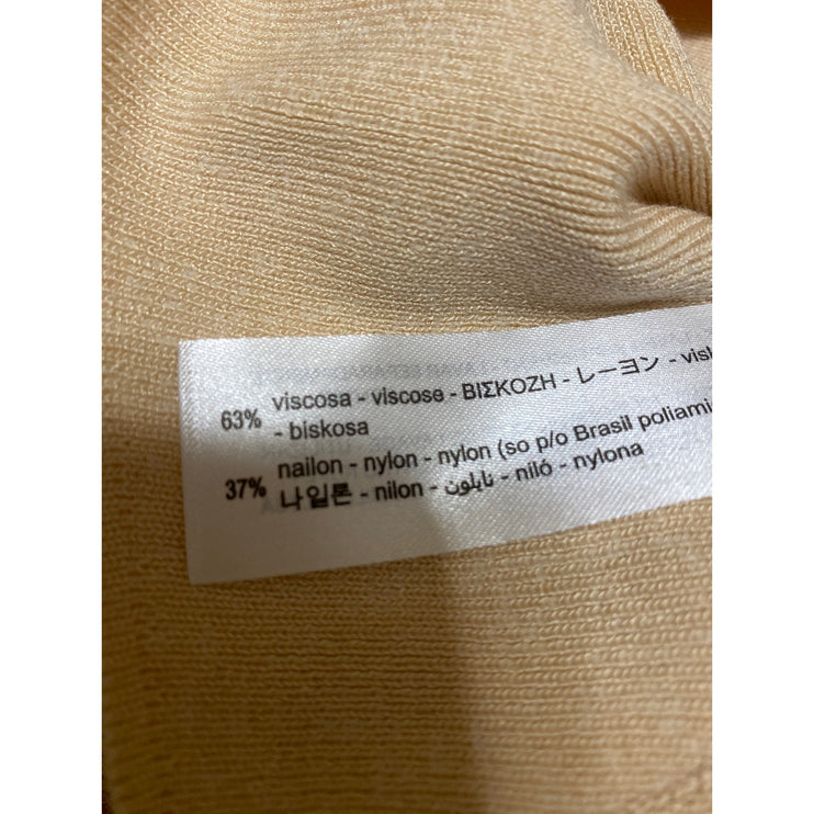 Zara Women's Yellow Ribbed Knit Mock Neck Short Sleeve A Line Mini Dress Size S