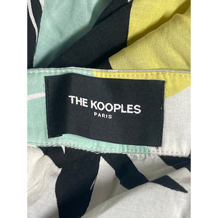 The Koopless Multicolor Hibiscus Floral Ruffle Midi Hi-Low A-Line Wrap Skirt 0