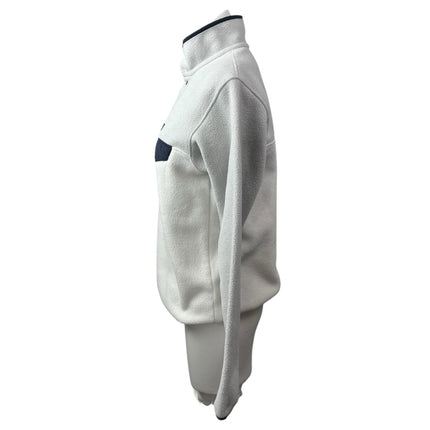 Patagonia Synchilla Snap-T Fleece Women's White Long Sleeve Sweater Top Size S