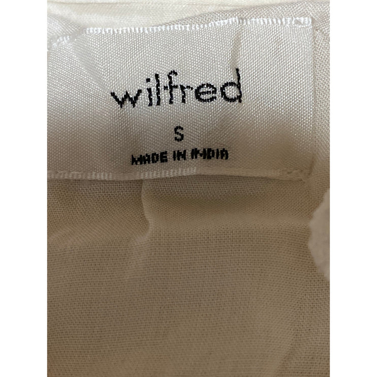 Aritzia Wilfred Sidonie White Cream Flutter Sleeve Tiered Mini Babydoll Dress S
