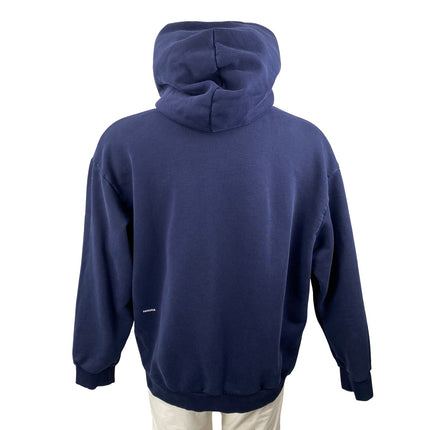 Pangaia Men's Navy Blue Logo Long Sleeve Hoodie Hooded Sweatshirt Top Size L
