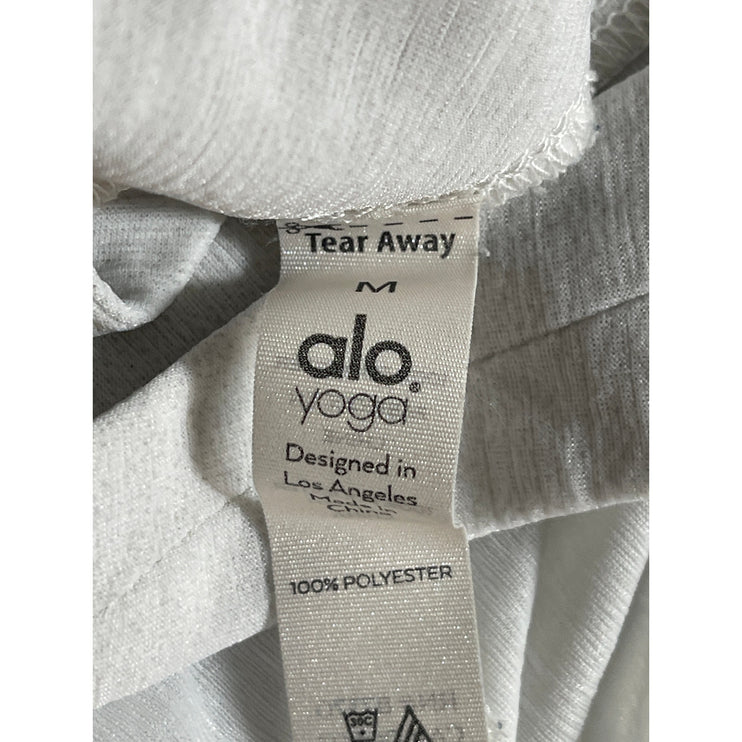 Alo Yoga Women's White V Neck Sleeveless Sports Athletic Activewear Tank Top M