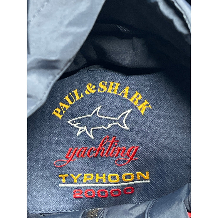 Paul & Shark Yachting Typhoon 20000 Gray Hoodie Windproof Zip Up Coat Jacket L