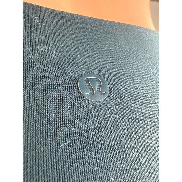 Lululemon Reveal Blue Mid Rise Yoga Workout Gym Athletic Leggings Pants Size 4