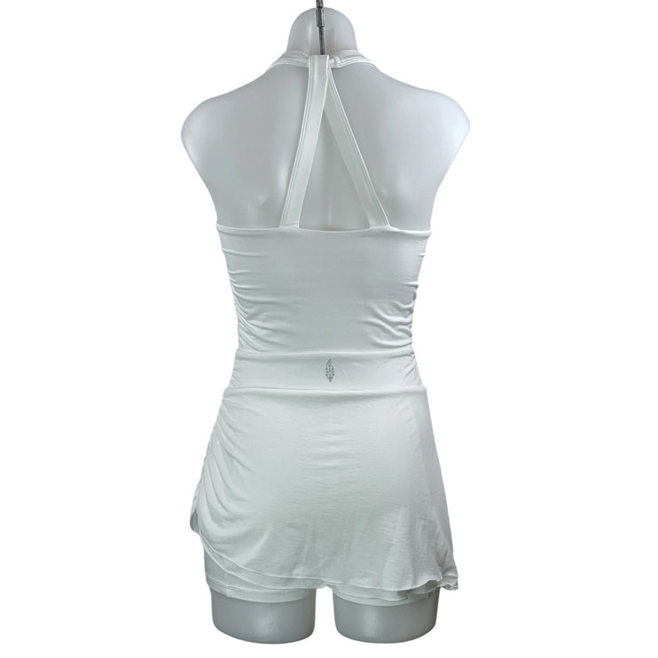 Free People Women's White Sleeveless Athletic Dress Mini Skirt Skort Sets Sz S/P