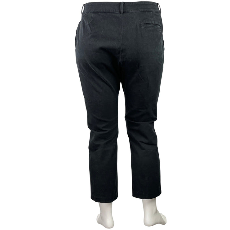 Lauren Ralph Lauren Conor Women's Black Straight Leg Trousers Pants Size 18W