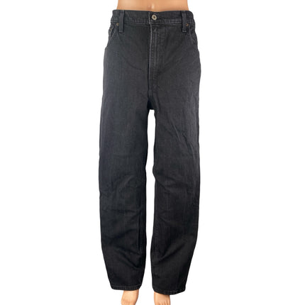 Abercrombie & Fitch The 90s Straight Black High Rise Relaxed Denim Jeans Size 32