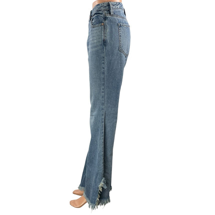 Free People We The Free Women's Blue Flare Bootcut Bell Bottom Denim Jeans 28