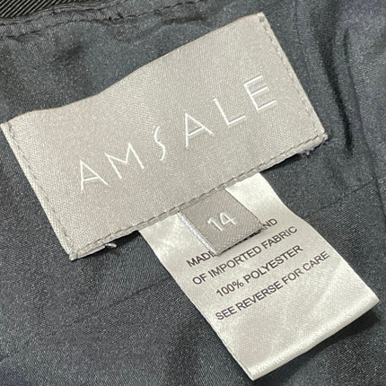 Amsale Black Sleeveless Square Neck Cami Tank Square Neck A Line Maxi Dress 14