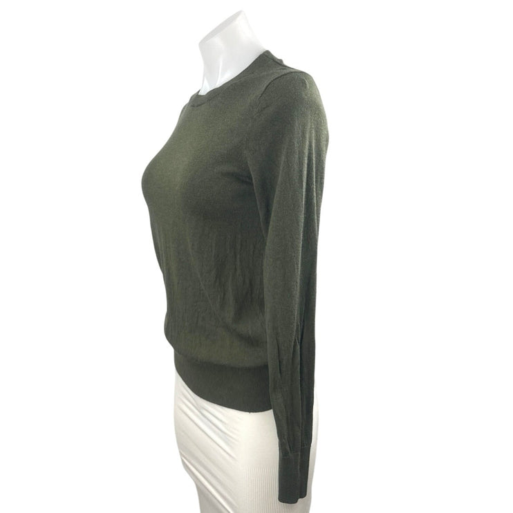 Banana Republic Women's Green Silk Cashmere Knit Long Sleeve Sweater Top Size XS