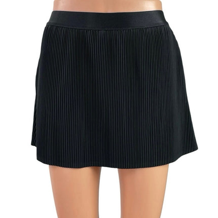 All In Motion Black Pleated Elastic Waist Tennis Golf Athletic Skirt Skort Sz L