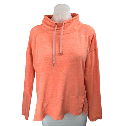 Gap Fit Women's Coral Orange Long Sleeve Cowl Neck Sweatshirt Sweater Top Size M
