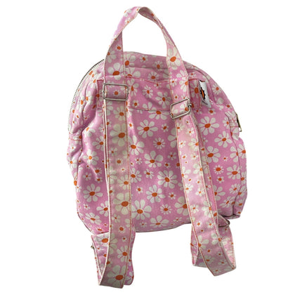 Big Bud Press Lazy Daisy Pink Floral Zip Adjustable School Backpack Size OS