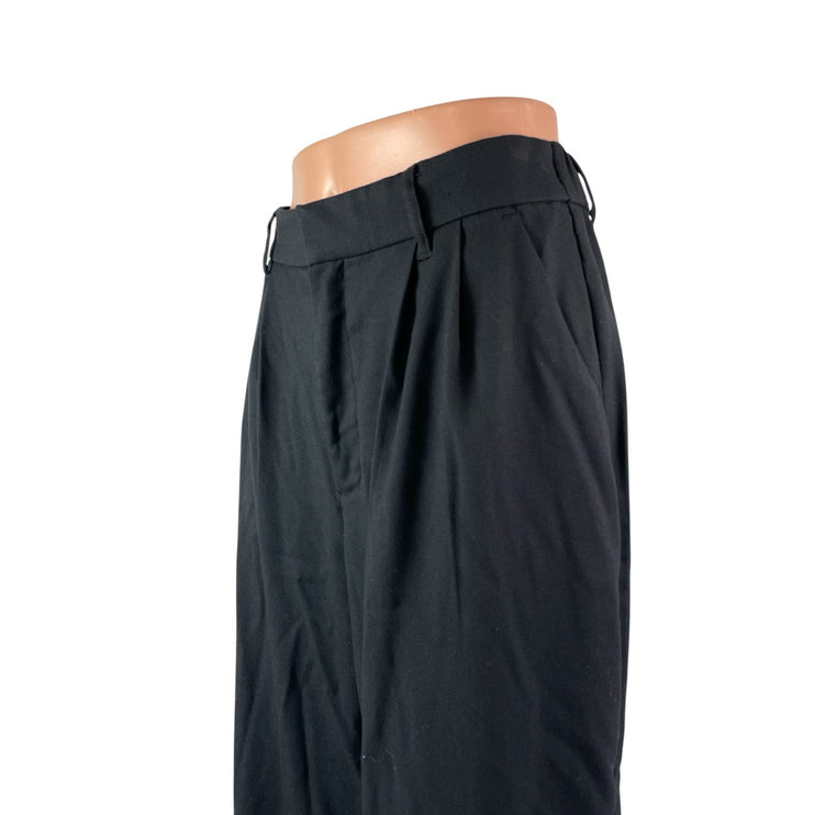 Hollister Women's Black High Waisted Pleated Wide Leg Trousers Pants Size L