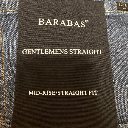 NEW Barabas Men's Blue Straight Leg Mid Rise Medium Wash Denim Jeans Size 38