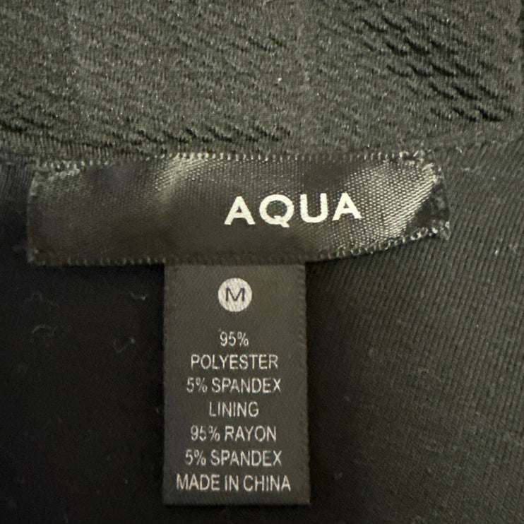 Aqua Women's Black Sleeveless Cutouts Zipper Mini Pencil Sheath Dress Size M