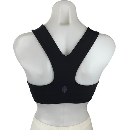 Free People Women's Black Sleeveless Racerback Sports Bra Crop Tank Top Size XS