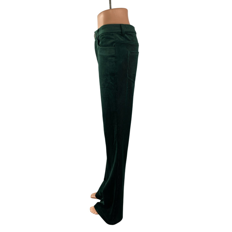 Traffic People Womens Green Corduroy Western Flare Bootcut Trousers Pants Size M
