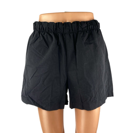 Calvin Klein Black High Rise Elastic Waist Casual Lounge Paperbag Shorts Size S