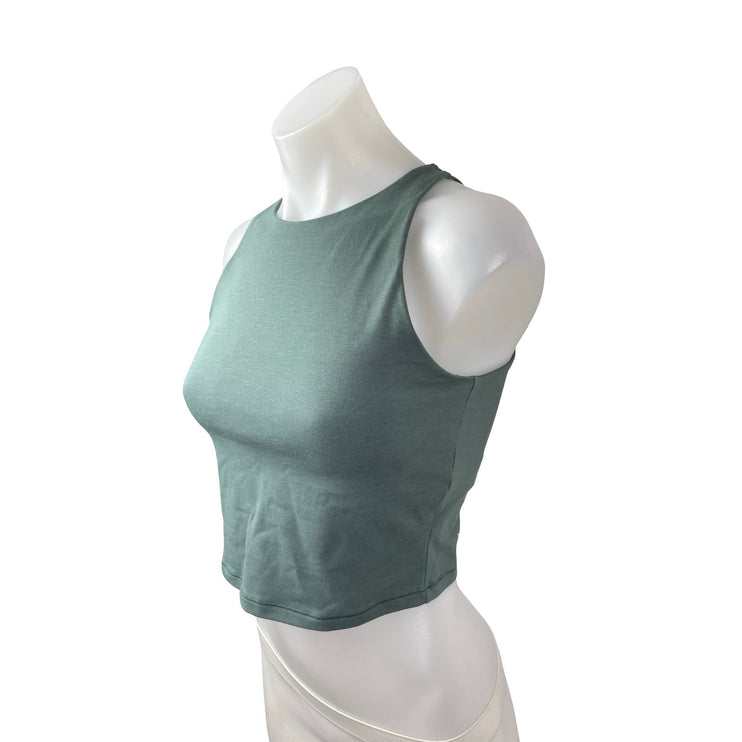 Old Navy Power Chill Green Sleeveless Yoga Athletic Activewear Crop Tank Top M