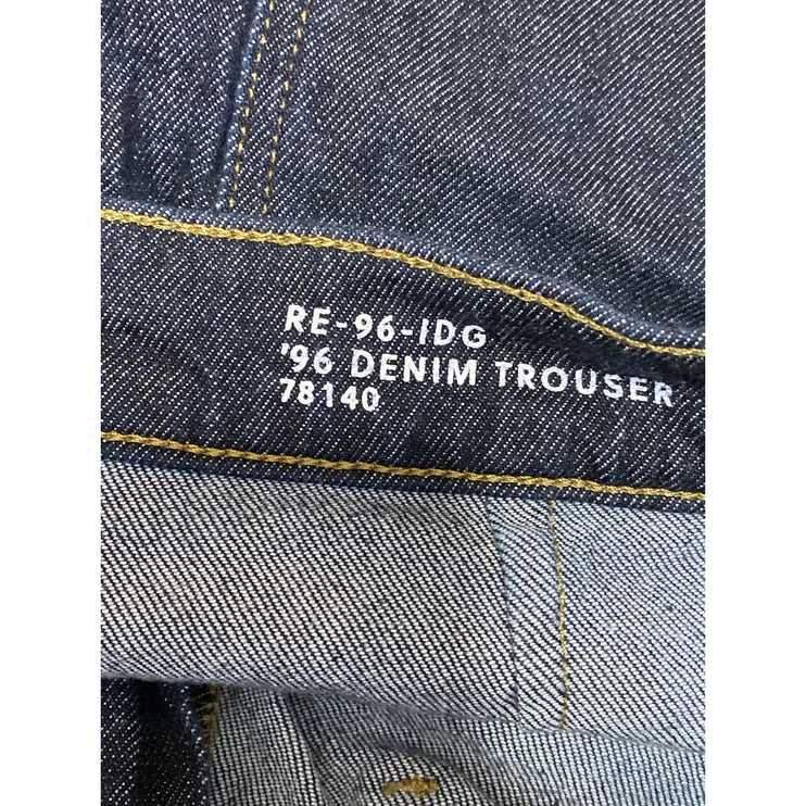 J.Crew 1996 Denim Trousers Blue Dark Wash High Rise Flare Wide Leg Jeans Size 30