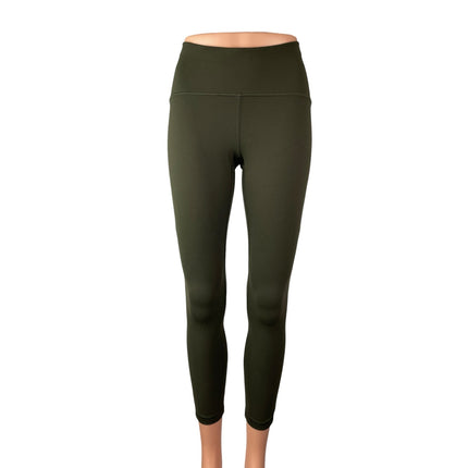 Lululemon Green Mid Rise Skinny Yoga Gym Athletic Activewear Leggings Pants Sz 6