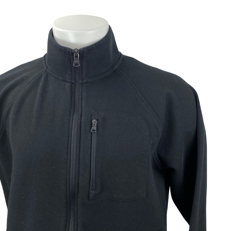 Banana Republic Men's Black Long Sleeve Full Zip Sweater Sweatshirt Top Size L