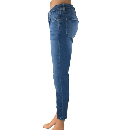 Goldgarn Jungbusch Women's Blue Mid Rise Medium Wash Skinny Denim Jeans Pants 25
