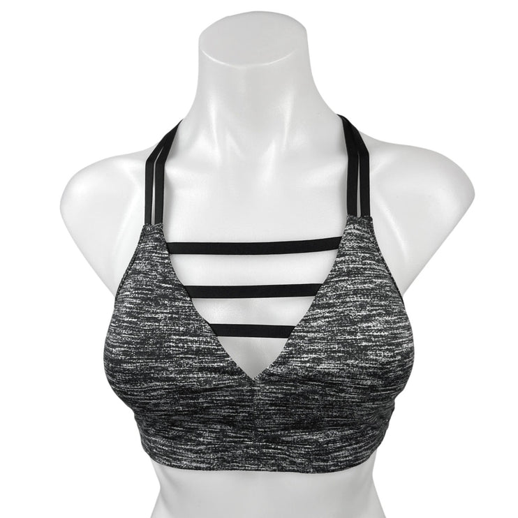 Victoria's Secret Gray Strappy Racerback Athletic Fitness Sports Bra Tank Top M