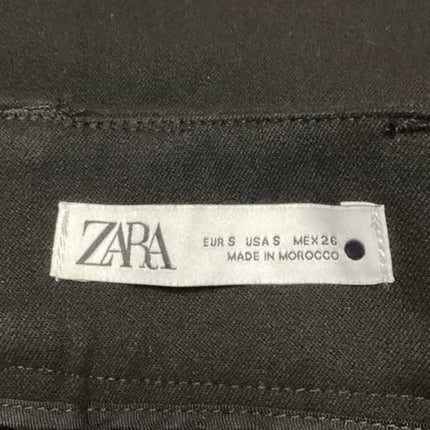 Zara Women's Black High Waisted Stretch Zip Casual Mini Pencil Skirt Size S