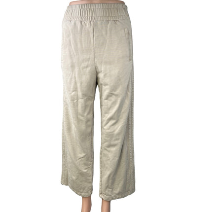 NAP Beige Elastic High Waist Wide Leg Pull On Lounge Wear Trouser Sweat Pants S