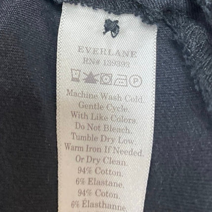 Everlane Women's Black Mid Rise Zip Slim Cotton Skinny Trousers Pants Size 2