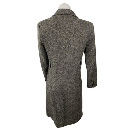 Veva Medem 100% Wool Gray Long Sleeve Notch Collar Blazer Over Coat Jacket Sz 38
