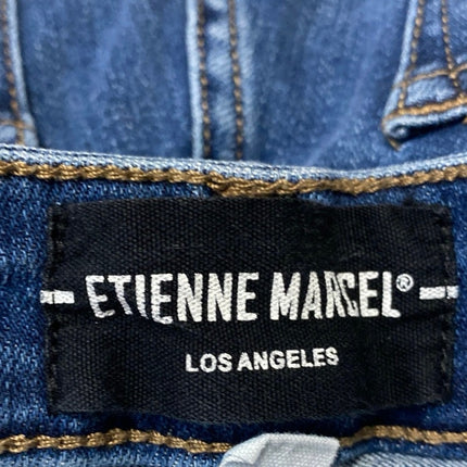 Etienne Marcel Women's Blue Distressed Mid Rise Skinny Denim Jeans Size 26
