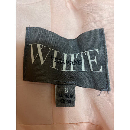 White by Vera Wang Coral Sleeveless Ruffle Halter Bridesmaid Maxi Dress Size 6