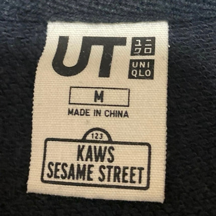 Uniqlo KAWS Sesame Street Men's Black Elmo Big Bird Long Sleeve Sweatshirt Top M