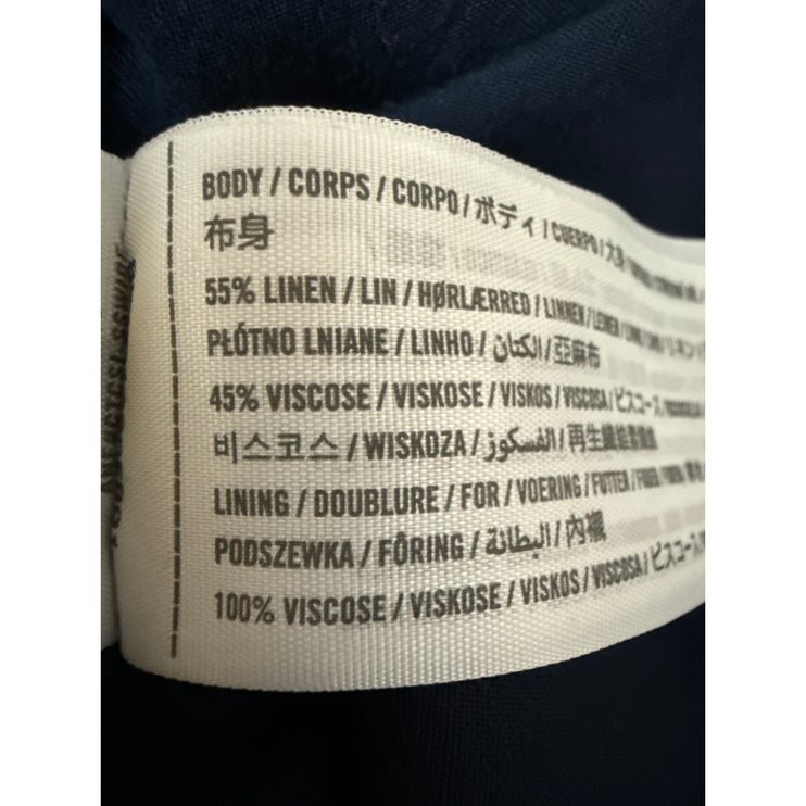 Abercrombie & Fitch Blue White Polka Dots Sleeveless Ruffle Mini Tank Dress Sz M