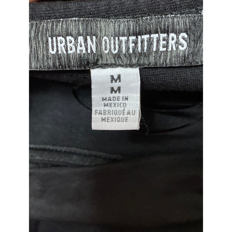 Urban Outfitters Women's Black Mesh Long Sleeve Square Neck Mini Bodycon Dress M