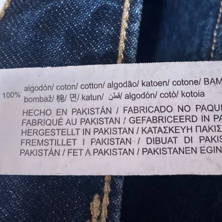 Zara Women's Blue Pleated High Waisted Mini A-Line Flared Denim Jeans Skirt XS