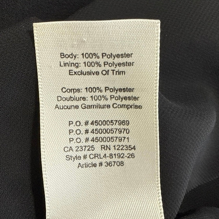 Aritzia Wilfred Black Sleeveless V Neck Faux Wrap Mini Sheath Dress Size XXS