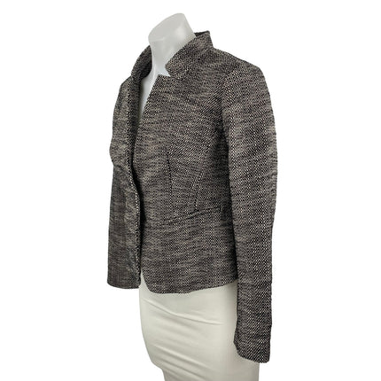 Ann Taylor LOFT Gray Textured Long Sleeve Single Breasted Blazer Coat Jacket 0