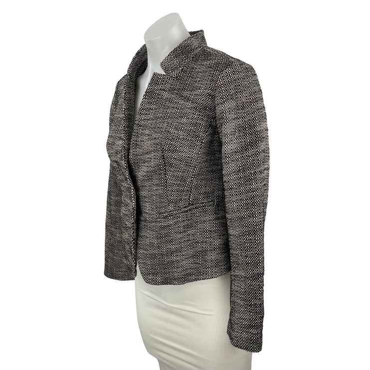 Ann Taylor LOFT Gray Textured Long Sleeve Single Breasted Blazer Coat Jacket 0