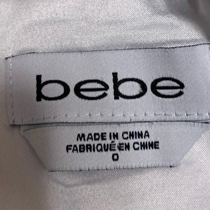 Bebe White Sleeveless Keyhole Cutout Backless Zipper Mini A-Line Dress Size 0