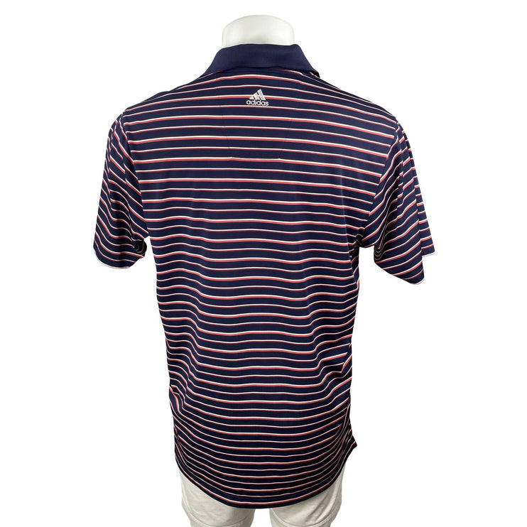 Adidas Climalite Multicolor Stripe Short Sleeve Classic Golf Polo Shirt Top Sz M