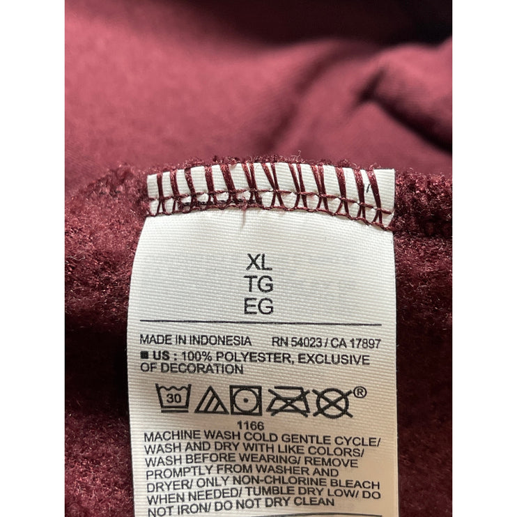 Old Navy Women's Red Faux Sherpa Fleece Half Zip Pullover Sweater Top Size XL